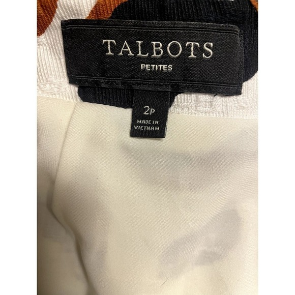 TALBOTS Ecru,Tan Abstract Animal Print Pencil Skirt - Picture 6 of 7